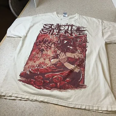 Buy Suicide Silence VTG Men’s L White T Shirt Girl In Gas Mask Graphics Rare! • 94.64£
