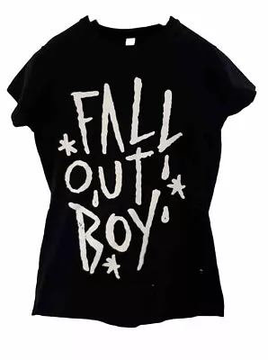 Buy Fall Out Boy T Shirt Black Rock Band Merch Tee Ladies Size Large Used Emo • 12£