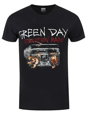 Buy Officially Licensed Green Day Revolution Radio Mens Black T Shirt Green Day Tee • 16.95£