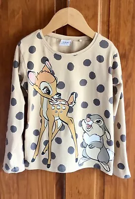 Buy NEXT Girl’s Beige Disney Bambi & Thumper Long Sleeve Spotted T-shirt 3-4 Years  • 4.75£