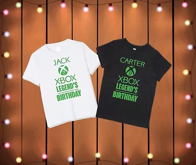 Buy Personalised X Box Birthday Legend T Shirt Green Gamer Player Tee Fan Gift Top. • 8.99£