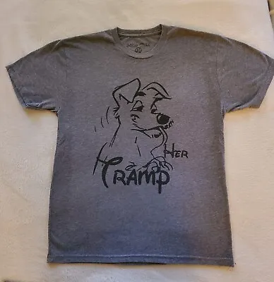 Buy Disney's Lady And The Tramp  Her Tramp  T Shirt Mens Medium Gray Disneyana • 14.17£