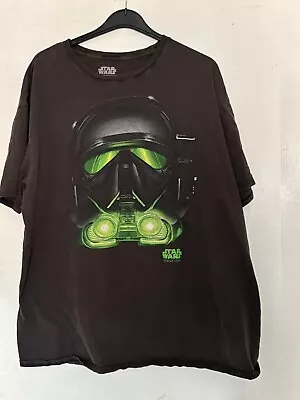 Buy Star Wars Rogue One Death Trooper Men’s T-shirt Size 2XL Black Green Cotton • 12.99£