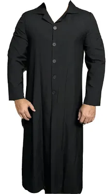 Buy Vintage Matrix Neo L XL Full Length Black Formal Suit Jacket Duster Trench Coat • 156.08£