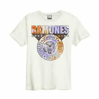 Buy Amplified Ramones Tie Dye Unisex Vintage White Cotton T-Shirt • 22.95£