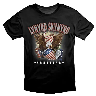 Buy Lynyrd Skynyrd Freebird America Rock T Shirt Black • 19.49£