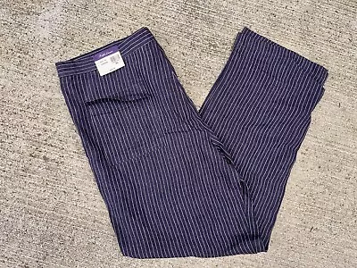 Buy Ralph Lauren Purple Label Tailor Striped Pants Fly Button Made In Italy! Size XL • 94.71£