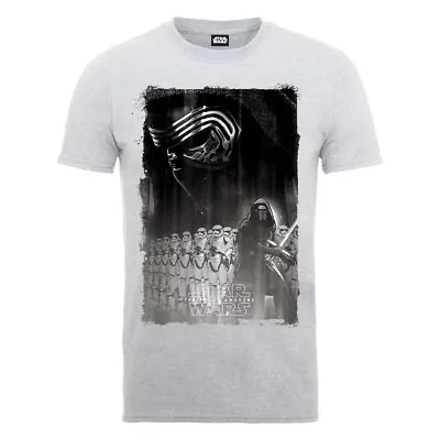 Buy Men's Star Wars VII Kylo Ren Collage Poster Short Sleeve Grey Medium T-Shirt • 9.99£