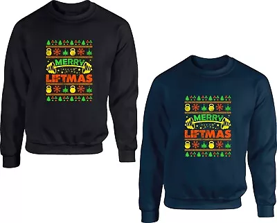 Buy Merry Liftmas Christmas Jumper Gym Workout Fitness Bodybuilding Gift Xmas Top • 19.99£