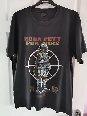 Buy Star Wars Boba Fett For Hire 1996 Black T Shirt - XL • 30£