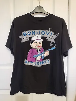 Buy Genuine Vintage Bon Jovi 1988 New Jersey Tour T-Shirt - Size L - Rare • 59.99£