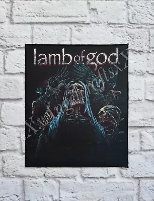Buy SEW ON PRINTED BACK PATCH JACKET 23.5cm X 19.5cm LAMB OF GOD METAL MUSIC • 28£