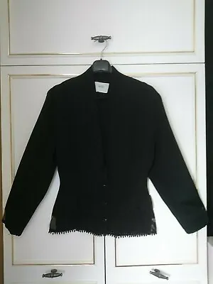 Buy Vintage/retro Wallis Black Riding Style Fitted Jacket Goth/steampunk Size 10 • 9.99£