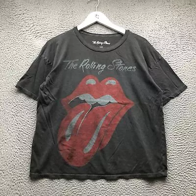 Buy The Rolling Stones American Eagle T-Shirt Women Large Short Sleeve Graphic Black • 14.17£