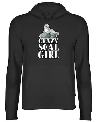 Buy Crazy Seal Girl Hoodie Mens Womens Top Gift • 17.99£