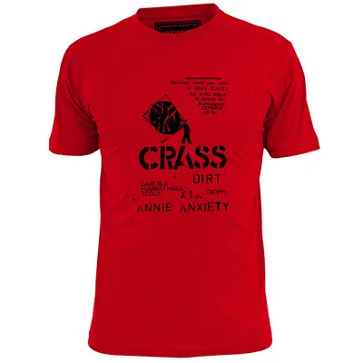 Buy Mens Crass Annie Anxiety Inspired Poster T Shirt Punk Pistols Ruts Clash • 8.99£