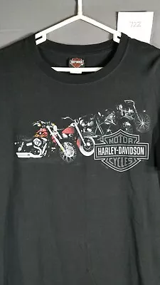 Buy Harley- Davidson~T Shirt Men's~XL~Black~Beartooth Pass, Red Lodge Montana EUC • 9.46£