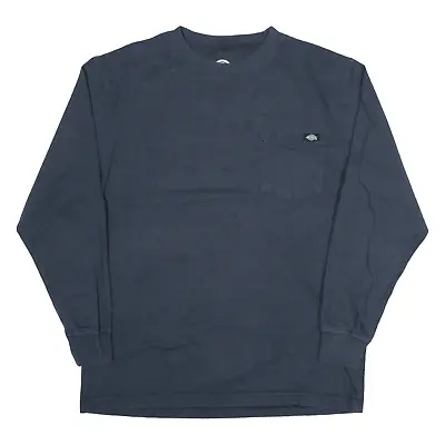 Buy DICKIES T-Shirt Blue Long Sleeve Mens L • 13.99£