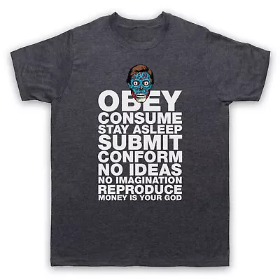Buy They Live Subliminal Messages Obey Consume Money Is God Mens & Womens T-shirt • 17.99£