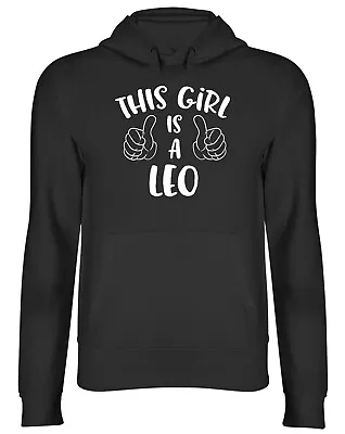 Buy This Girl Is A Leo Mens Womens Hooded Top Hoodie Gift • 17.99£