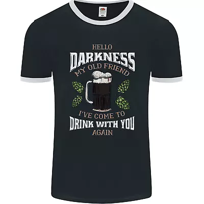 Buy Hello Darkness My Old Friend Funny Guiness Mens Ringer T-Shirt FotL • 11.99£