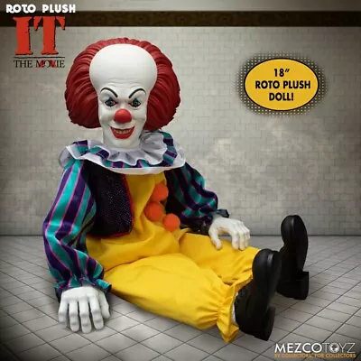 Buy Mezco - MDS 18 Inch Roto Plush (1990) - IT Pennywise Doll • 82.29£