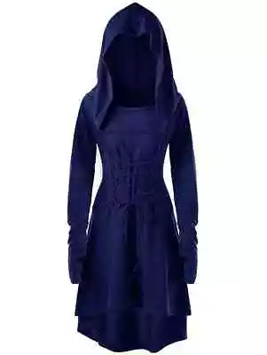 Buy Gothic Vintage Steampunk Pullover/hoodie Dress In Blue Size Xlarge Gothic • 10.99£