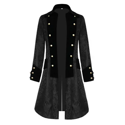 Buy Vintage Steampunk Men's Tailcoat Jacket Gothic Victorian Costume Trench Coat • 37.19£