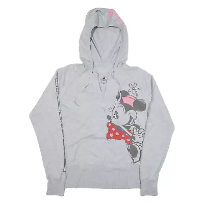 Buy DISNEY Minnie Mouse Hoodie Grey Pullover Womens XL • 19.99£