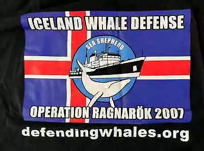 Buy Sea Shepherd Iceland Whale Defense L Shirt Environmental Ecology Cause Protest • 37.89£