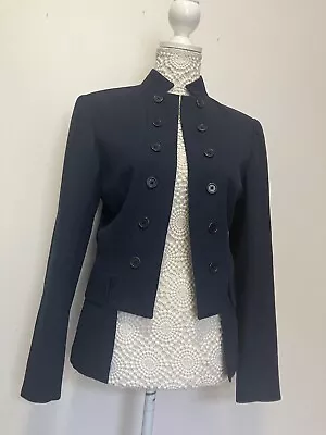 Buy Toast Military Riding Jacket 10 12 Navy Wool Victorian Edwardian Tails High Neck • 95£