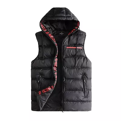 Buy Mens ICON2 Hood Hooded Gilet Lined Bodywarmer Outdoor Military Padded Jacket • 19.99£