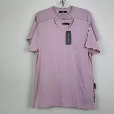 Buy French Connection T Shirts Pink Cotton Blend Jersey Size Medium 2 Pack Mens New • 12.95£