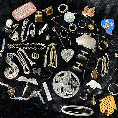 Buy Vintage To Now Junk Drawer Lot Unique Trinkets Wear Repair Jewelry + Gold-Filled • 18.19£