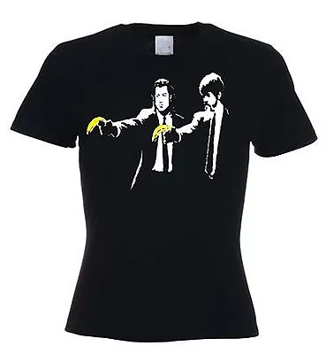 Buy BANKSY PULP FICTION WOMENS T-SHIRT - Sizes Small To XL • 12.95£