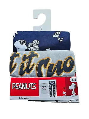 Buy Adult/womens Snoopy Peanut Let It Snow Christmas Pyjamas Nightwear Short Sleeve • 10£