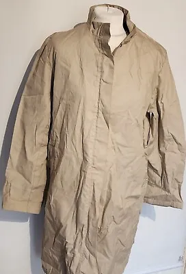 Buy House Of Fraser Rain Coat Jacket Womens UK 14 Beige Cotton Long 3/4 • 17.99£