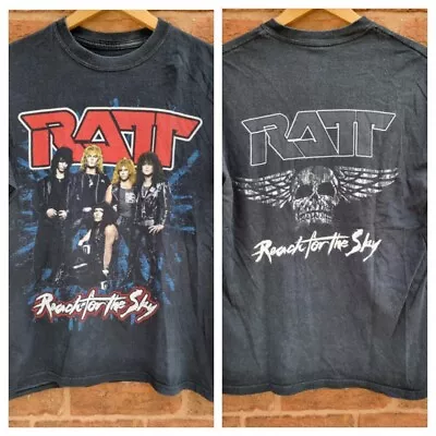 Buy RATT T Shirt 1989 Reach For The Sky Tour Reprint Black With Backprint MEDIUM  • 34.99£