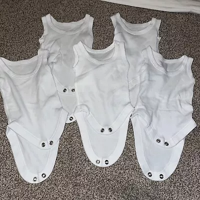 Buy Bundle Of 5 Baby Boys Bodysuits/vests Newborn Clothes • 0.99£