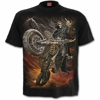 Buy Spiral Direct BIKE LIFE Mens Metal, Biker, Skulls, Grim Reaper T-Shirt, Clothing • 14.45£