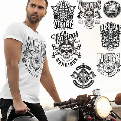 Buy Bikers Lover Mens Viking Norse T Shirt Novelty Collection  Top For Him#Or#P1 • 9.99£