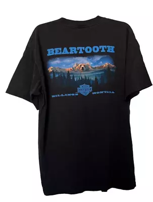 Buy Vintage Harley Davidson Men's T-Shirt Beartooth Billings Montana 2000 Size XL • 16.09£