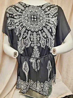 Buy Excellent! Size 2X, Jon And Anna Tunic, Belted, Short Slv, Mandala Print (26) • 9.45£