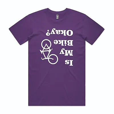 Buy Is My Bike OK? Printed T Shirt DTG T Shirt Unisex Funny Logo Bike Accident Bike • 11.49£