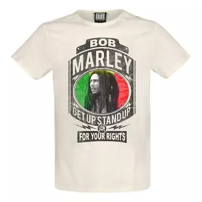 Buy Amplified Bob Marley Fight For Your Rights Mens Vintage White T Shirt Bob Marley • 19.95£