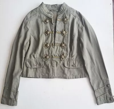 Buy Vintage Style Green Denim Jacket Size M/10 • 14.99£