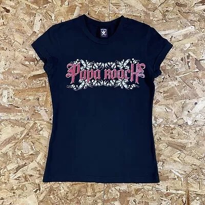Buy Vintage Y2K Chaser Papa Roach Black Shirt Women's Size L • 26.46£