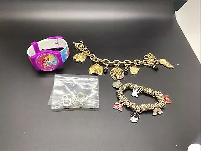 Buy Disney Jewellery Bundle X4 Watch Charm Bracelet Earrings Mickey Lion King Joblot • 12.95£