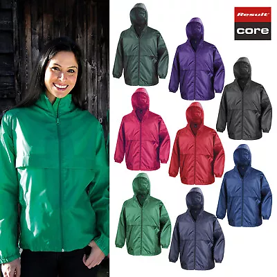Buy Result Core Unisex Lightweight Windcheater R204X - Workwear Jacket Hood Coat • 14.99£