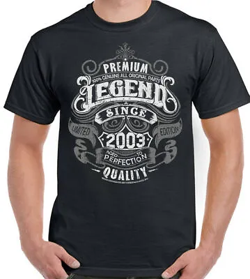 Buy 21st Birthday T-Shirt 2003 Premium Legend Since Mens Funny 21 Year Old Top Gift • 11.95£